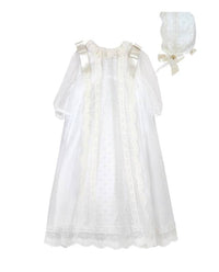 Hooded Baby Christening Gown - Vera Rochi Boutique