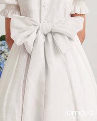 Linen Communion Bow - Vera Rochi Boutique