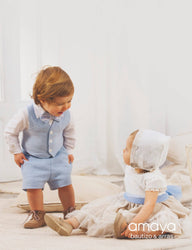 Plain Linen Baby Trousers - Vera Rochi Boutique