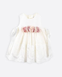 Embroidered Tulle Baptism Dress - Vera Rochi Boutique