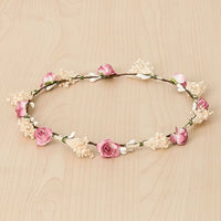 Floral Wreath With Roses And Dried Flowers - Vera Rochi Boutique