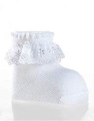 Plain Socks With Lace - Vera Rochi Boutique
