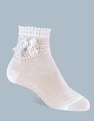 32625 GIRL'S SEMI-SIZED SOCKS WITH BOW