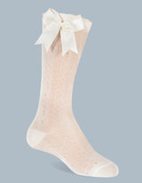 32711 SEMI-SIZED HIGH SOCKS WITH BOW