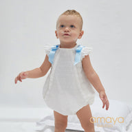 582031 BABY ROMPER IN PLUMETI