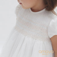 582133 VESTIDO INFANTIL EN ORGANZA BORDADO