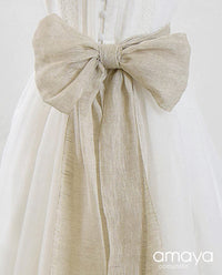 587000LZ1 LINEN COMMUNION BOW