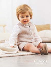 591320 PLAIN LINEN BABY TROUSERS