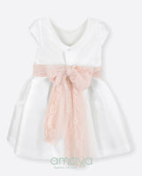 593427 CHILDREN'S DRESS IN MIKADO