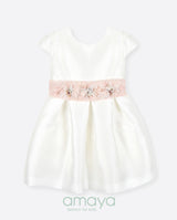 593427 CHILDREN'S DRESS IN MIKADO