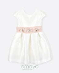 593427 CHILDREN'S DRESS IN MIKADO