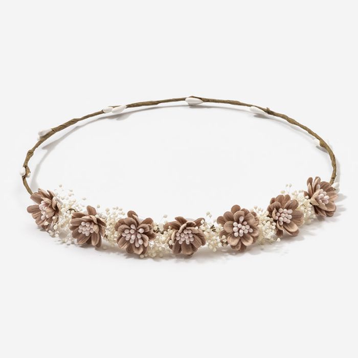 Hair Wreath With Small Flowers - Vera Rochi Boutique