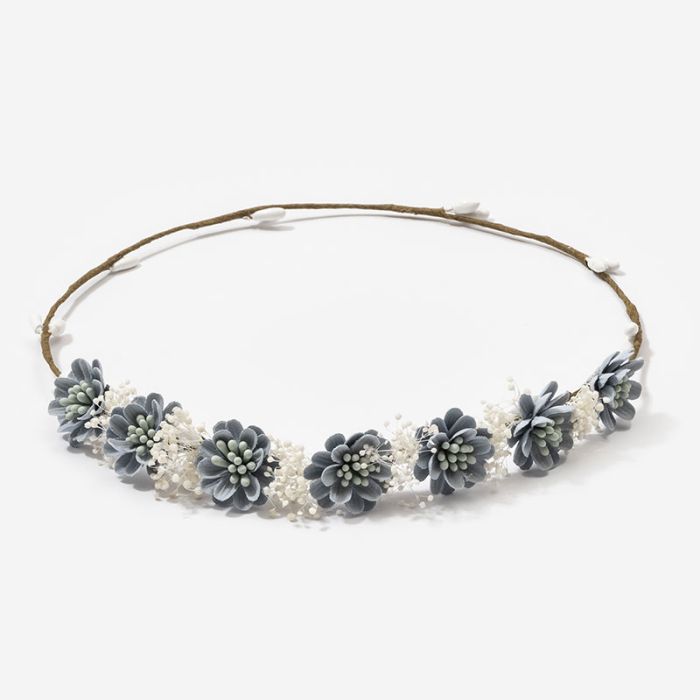 Hair Wreath With Small Flowers - Vera Rochi Boutique