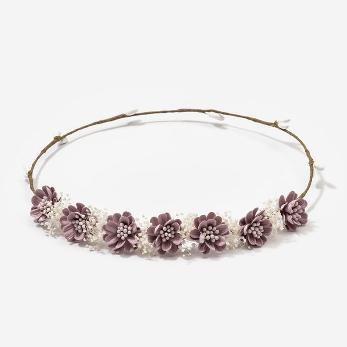 Hair Wreath With Small Flowers - Vera Rochi Boutique