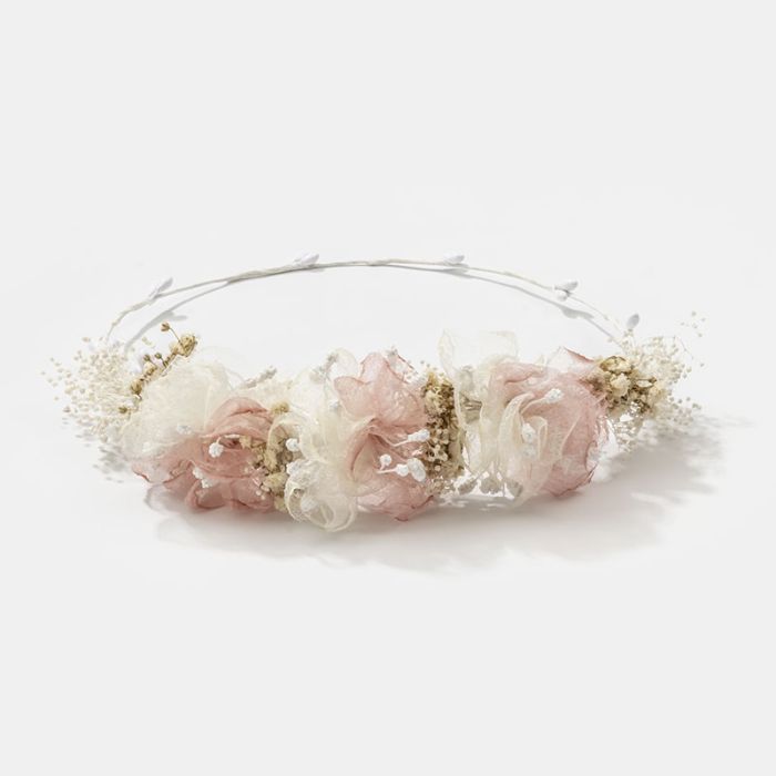 Combined Tulle And Chamomile Flower Wreath - Vera Rochi Boutique