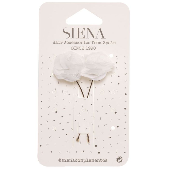 Pack Of 2 Chiffon Flowers 61 Hair Pin - Vera Rochi Boutique