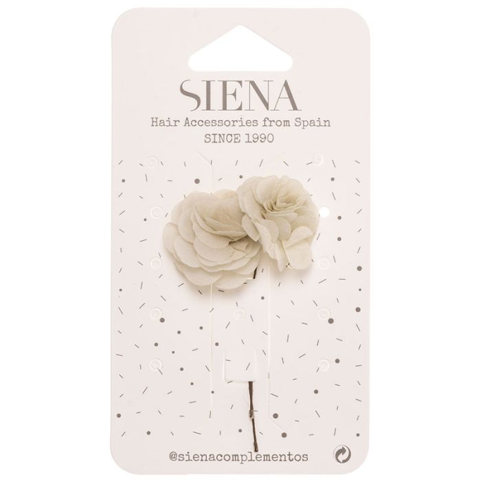 Pack Of 2 Chiffon Flowers 61 Hair Pin - Vera Rochi Boutique