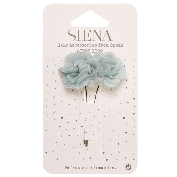 Pack Of 2 Chiffon Flowers 61 Hair Pin - Vera Rochi Boutique