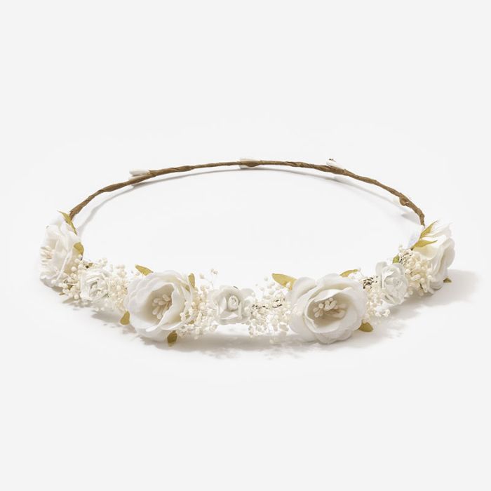 Wreath With Romantic Flowers And Gypsophila - Vera Rochi Boutique