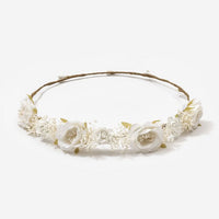Wreath With Romantic Flowers And Gypsophila - Vera Rochi Boutique