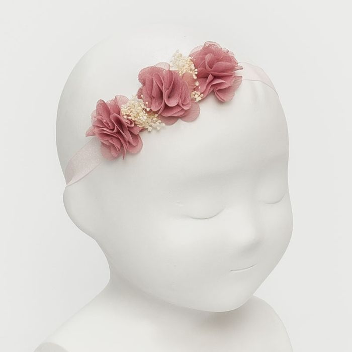 Elastic Baby Headband With 3 Bambula Flowers - Vera Rochi Boutique