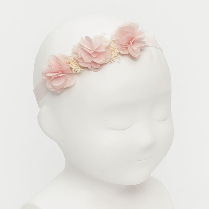 Elastic Baby Headband With 3 Bambula Flowers - Vera Rochi Boutique