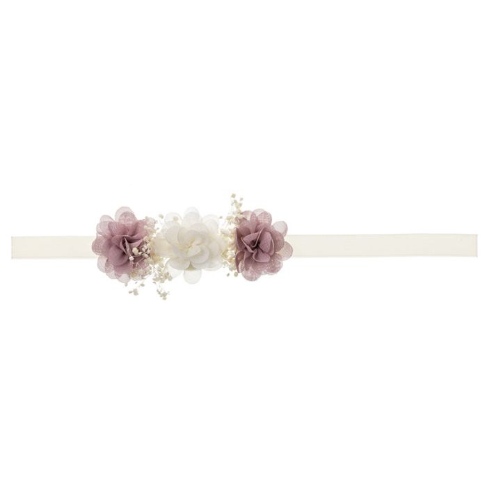 Baby Headband With Combined Elsa Flowers And Gypsophila - Vera Rochi Boutique
