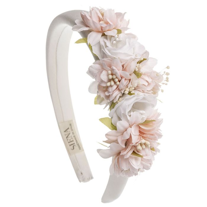 Wide Satin Headband With Kenya Headpiece - Vera Rochi Boutique