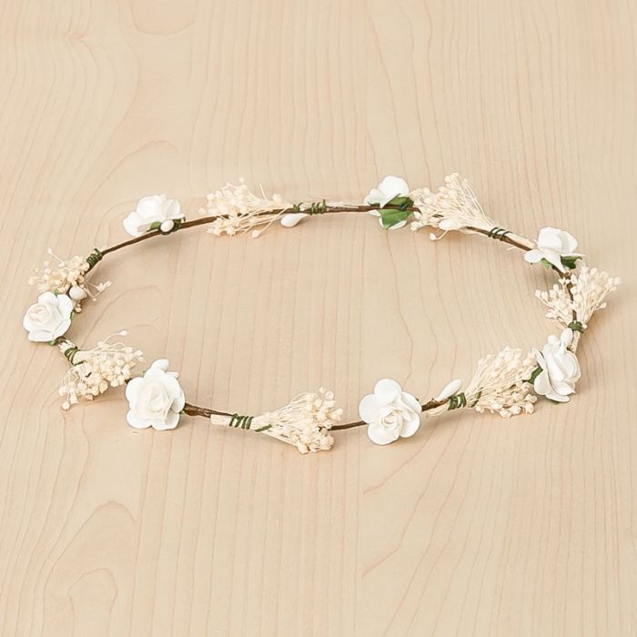 Floral Wreath With Roses And Dried Flowers - Vera Rochi Boutique
