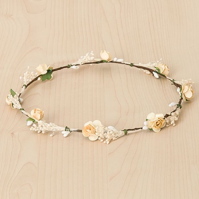 Floral Wreath With Roses And Dried Flowers - Vera Rochi Boutique