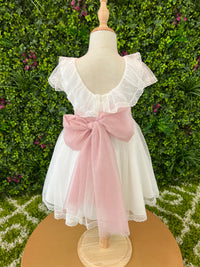 582411MC CHILDREN'S DRESS IN PLUMET.