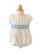 532090 BABY ROMPER IN PLUMETI LINEN