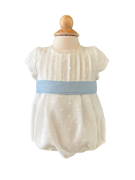 532090 BABY ROMPER IN PLUMETI LINEN