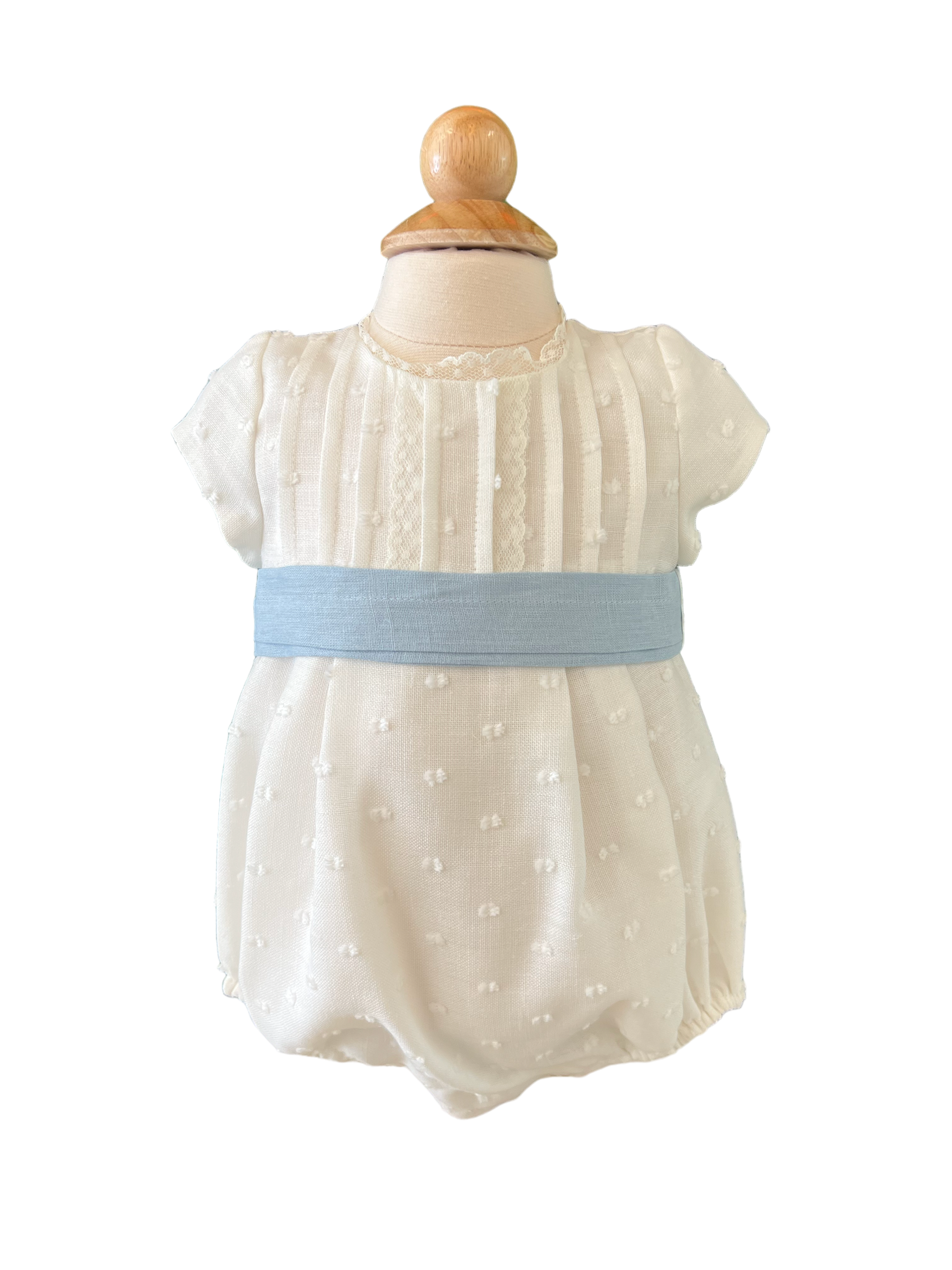 532090 BABY ROMPER IN PLUMETI LINEN