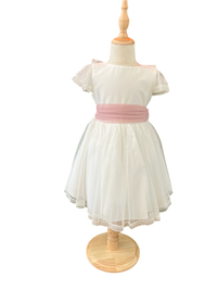 582411MC CHILDREN'S DRESS IN PLUMET.