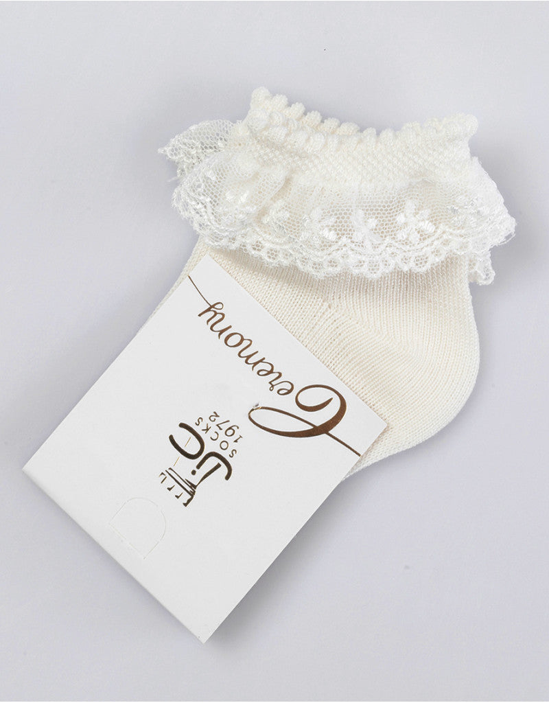 30936 PLAIN SOCKS WITH LACE